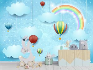 Magično Nebo sa Balonima i Dugom