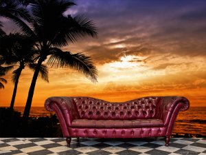 Zlatni Zalazak Nad Palmama